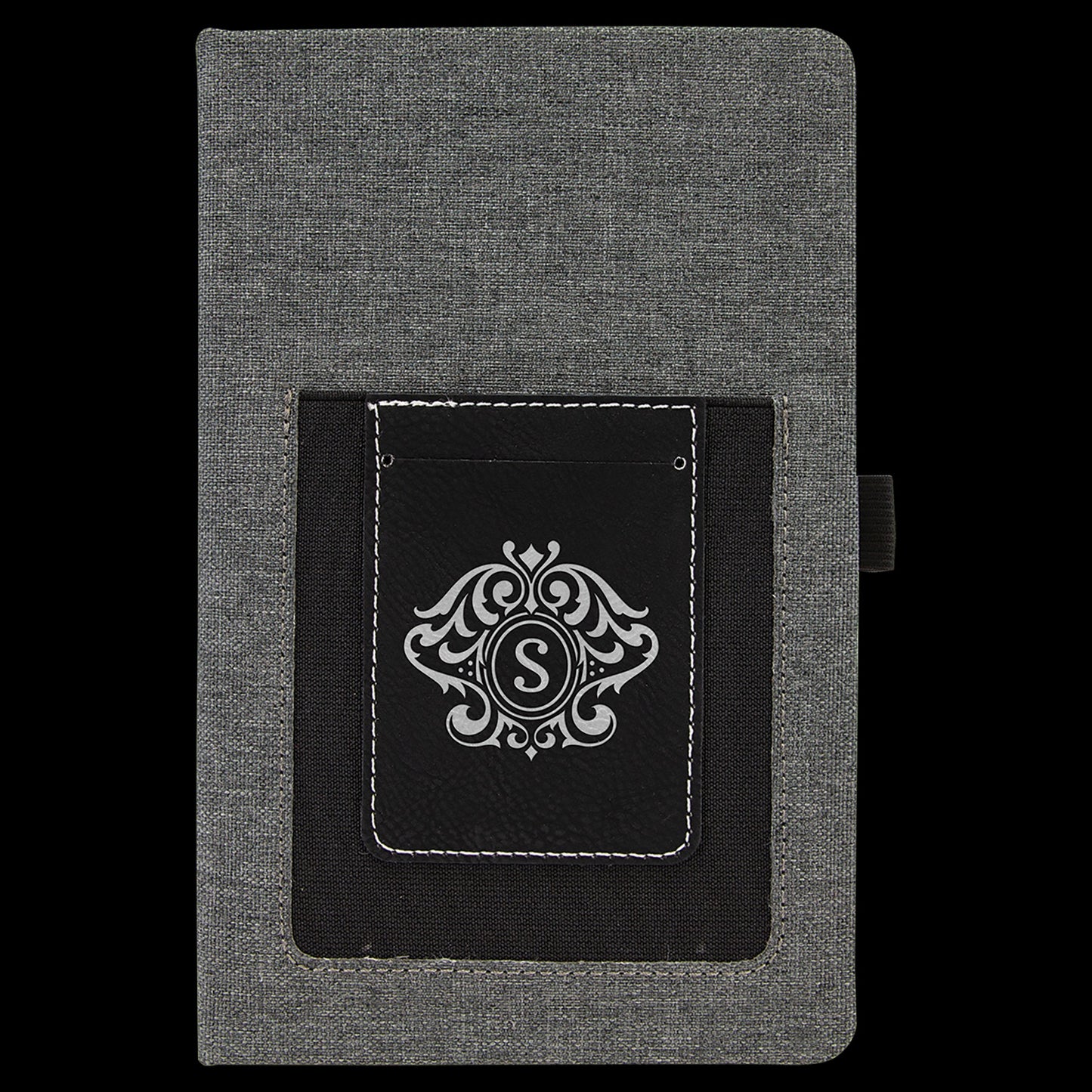 Journal with Leatherette Phone Pouch & Business Card Holder