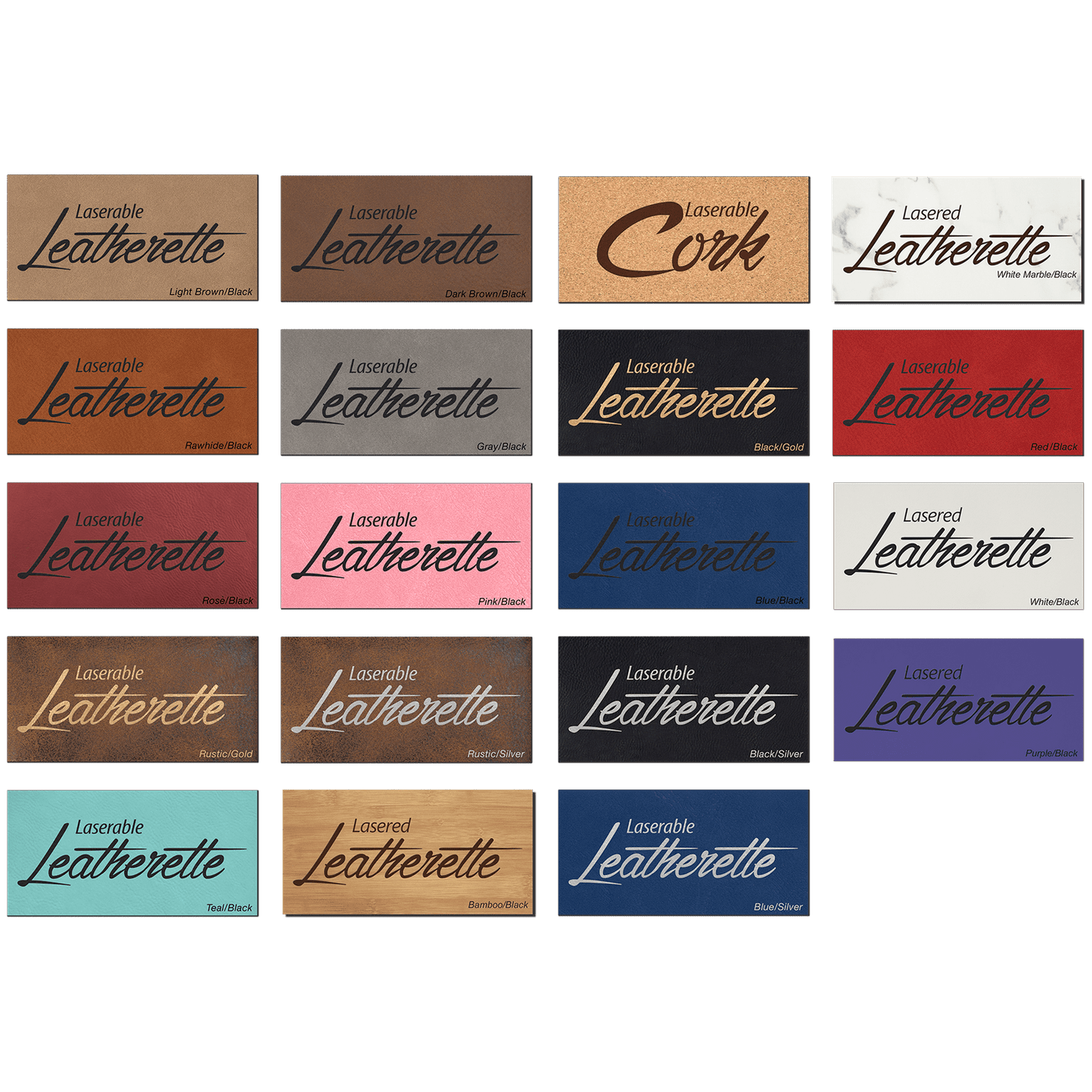 Leatherette Keychain, Rectangle or Oval