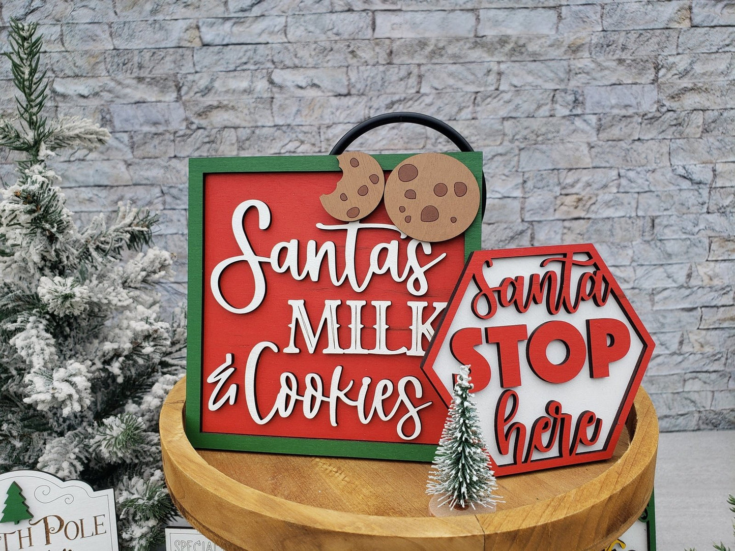 Santa Tiered Tray Set