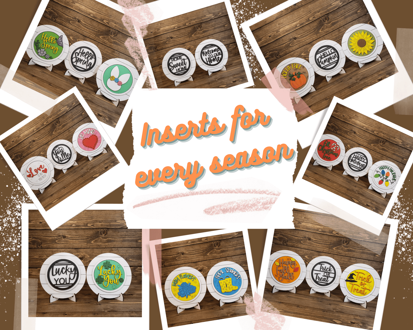 Decorative Rounds for all seasons, Interchangeable decor