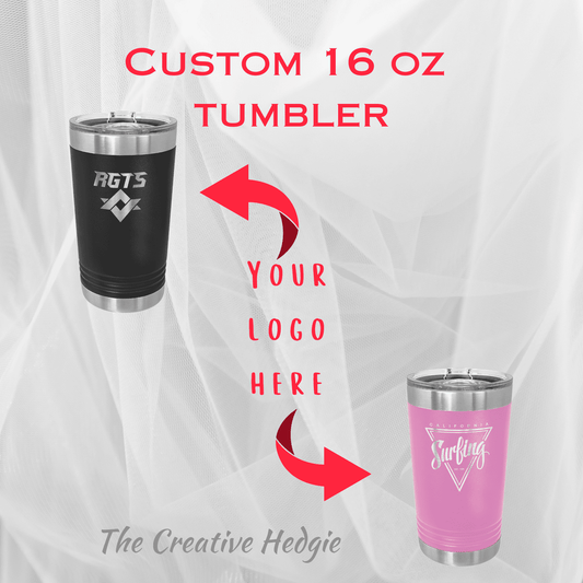 16 oz Powder-Coated Stainless Steel Tumblers - Perfect for Business and School Branding