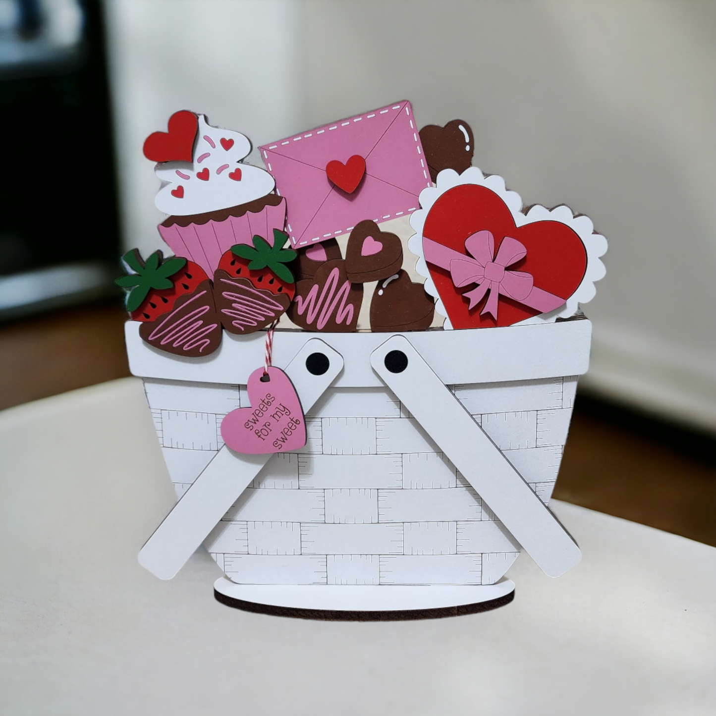 Valentine's Day Sweets Basket Insert-Insert Only