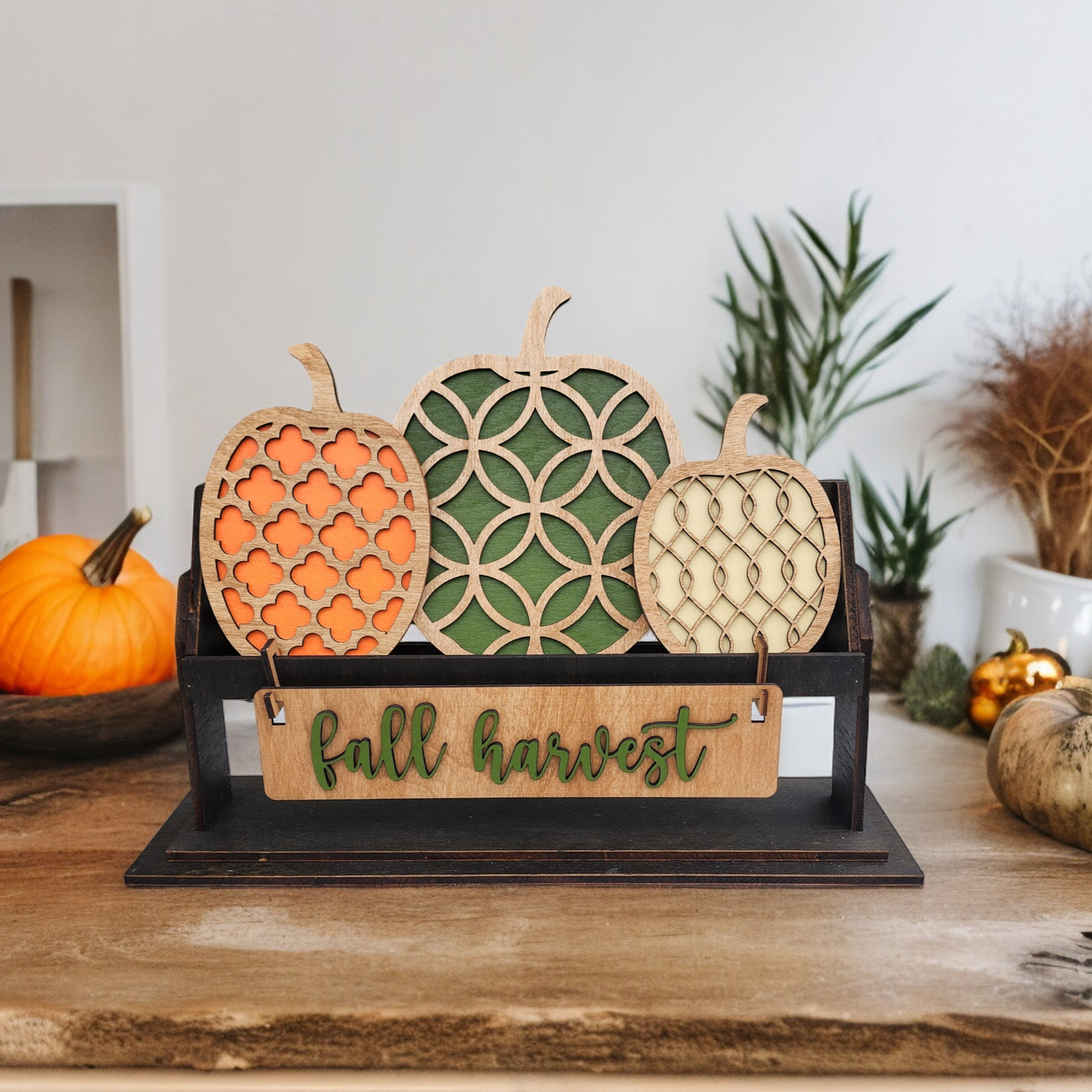 Patterned Pumpkins Shelf Inserts-Inserts Only