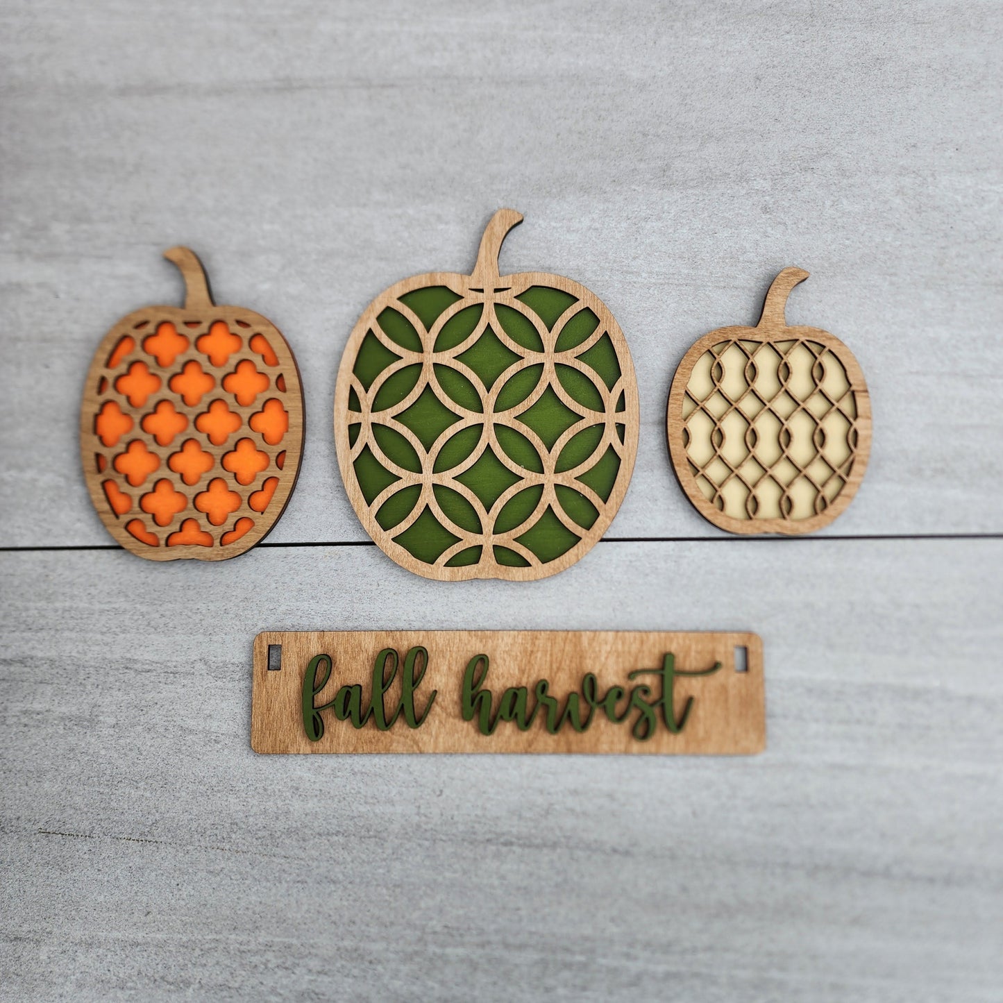 Patterned Pumpkins Shelf Inserts-Inserts Only