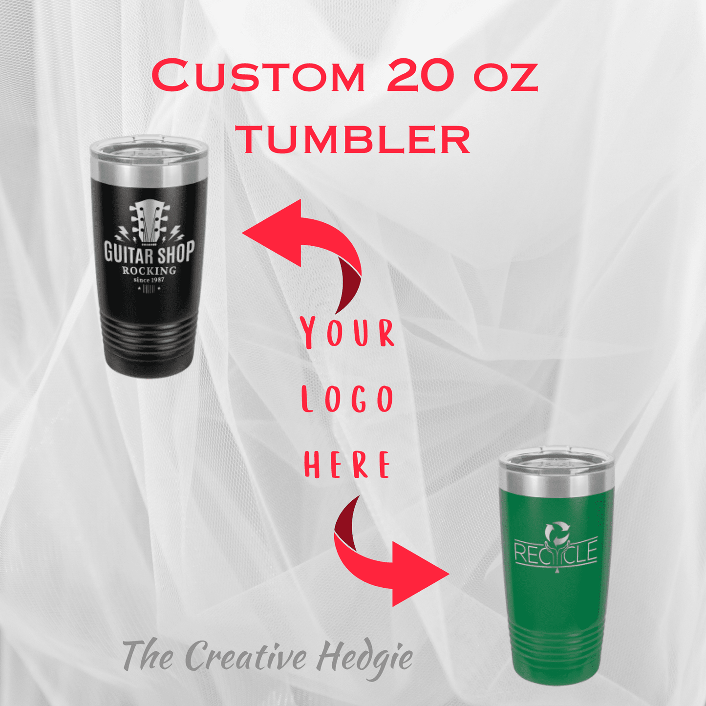 Customizable 20 oz Powder-Coated Stainless Steel Tumblers - Perfect for Business and School Branding