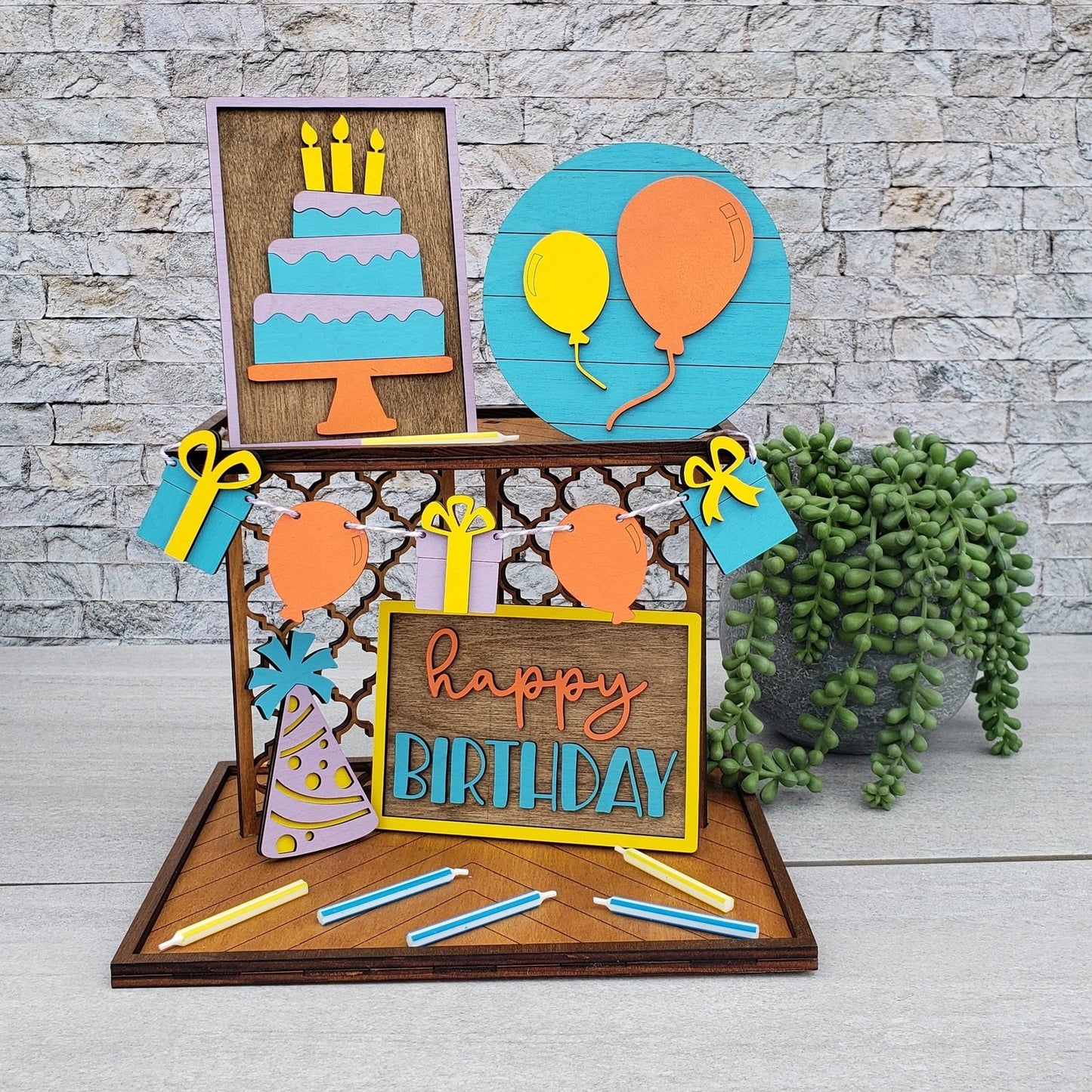 Birthday Party Tiered Tray Set