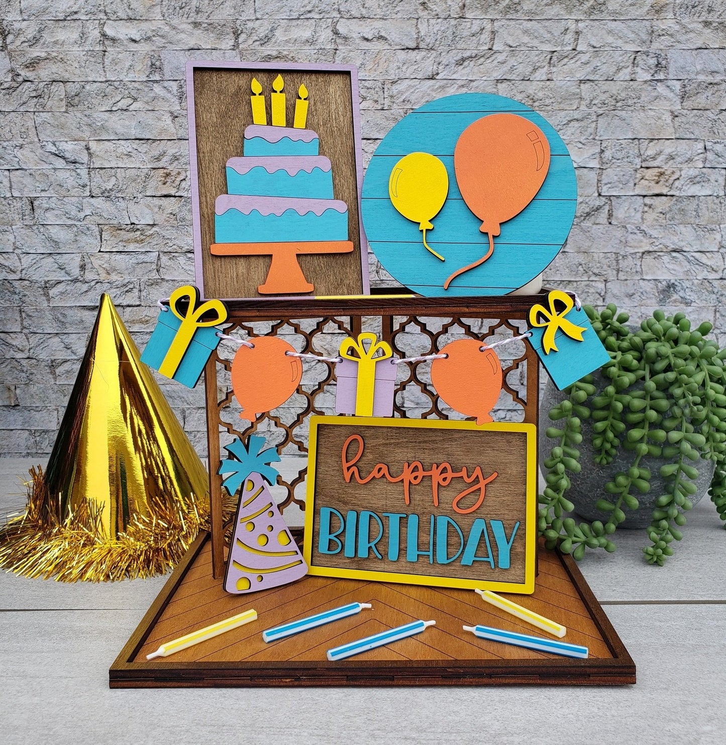 Birthday Party Tiered Tray Set