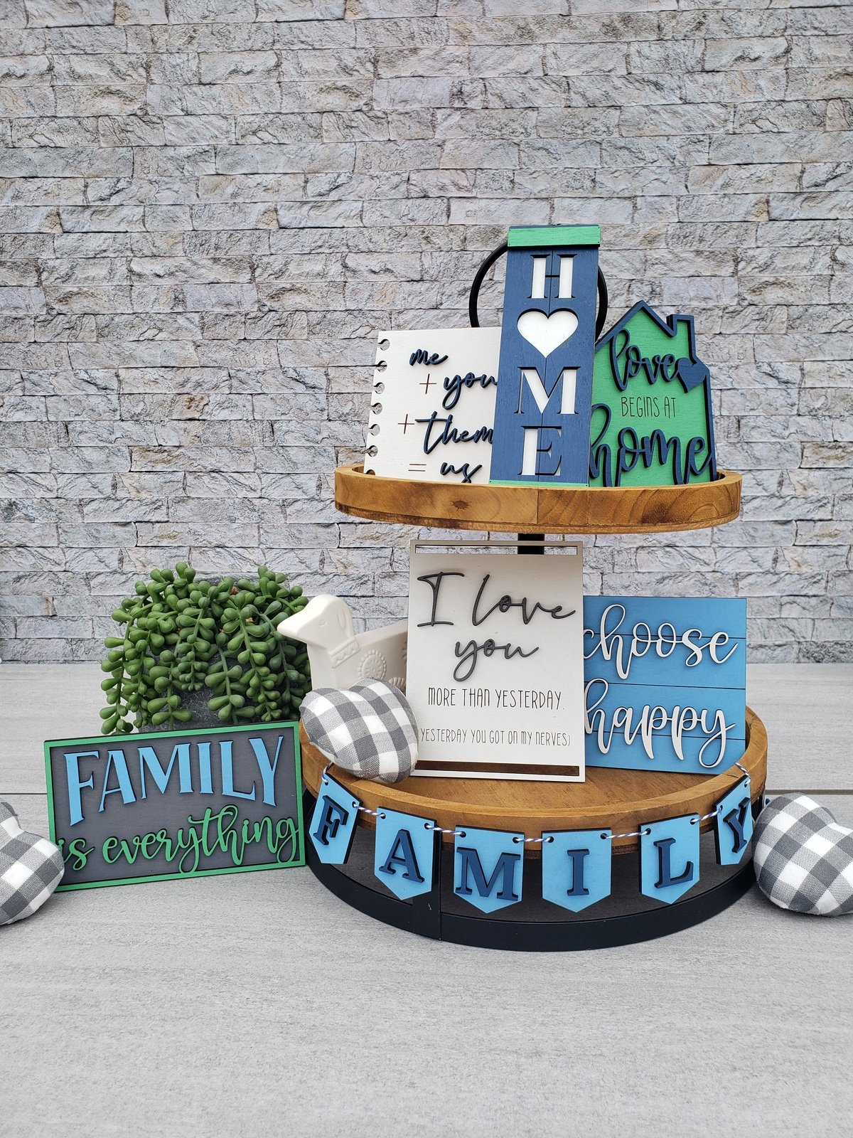 Family Tiered Tray Set