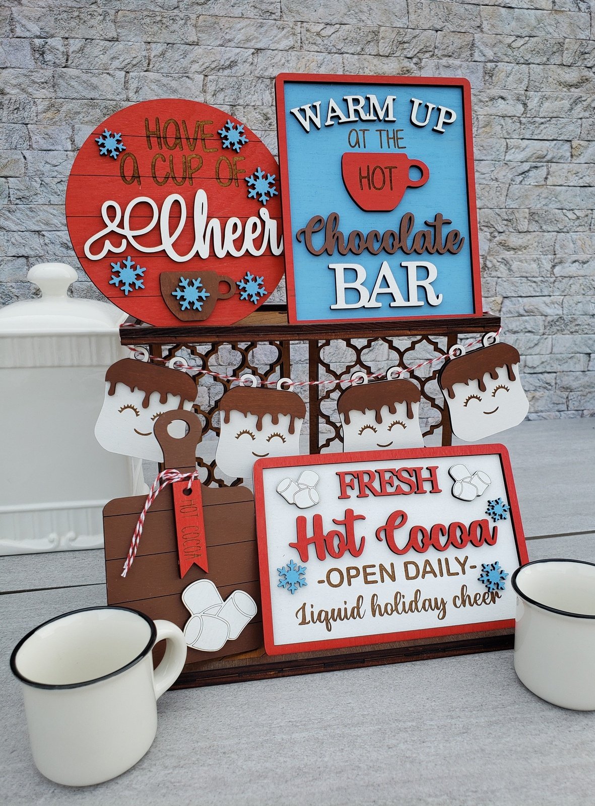 Hot Cocoa Tiered Tray Set