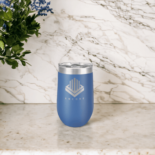 Stemless Wine Glass - Engraved with your logo