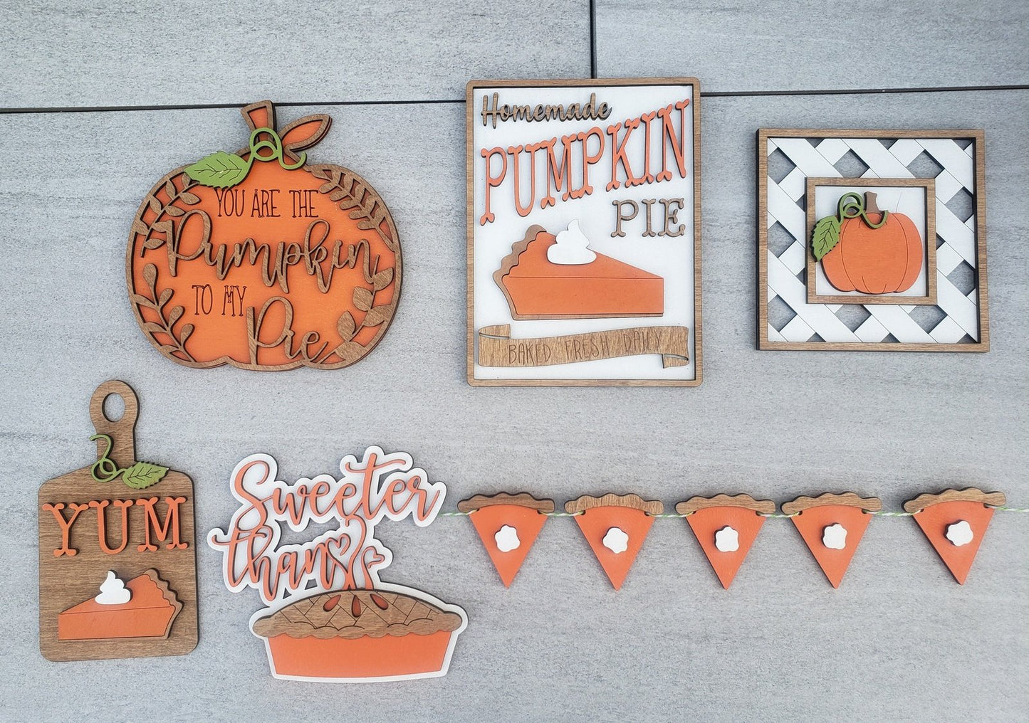 Pumpkin Pie Tiered Tray Set