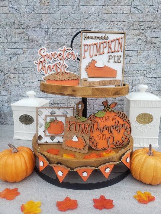 Pumpkin Pie Tiered Tray Set