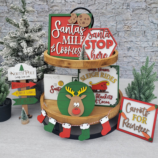 Santa Tiered Tray Set