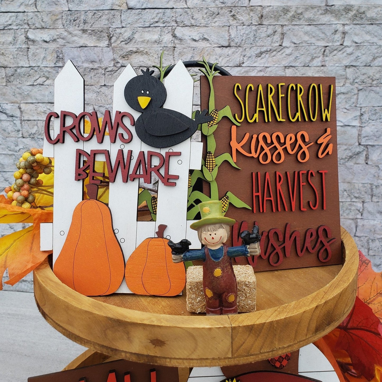 Scarecrow Tiered Tray Set