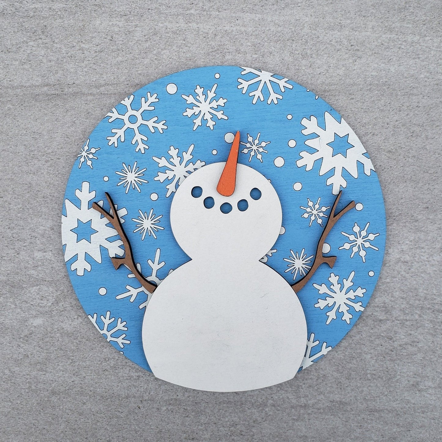 Snowman Tiered Tray Set