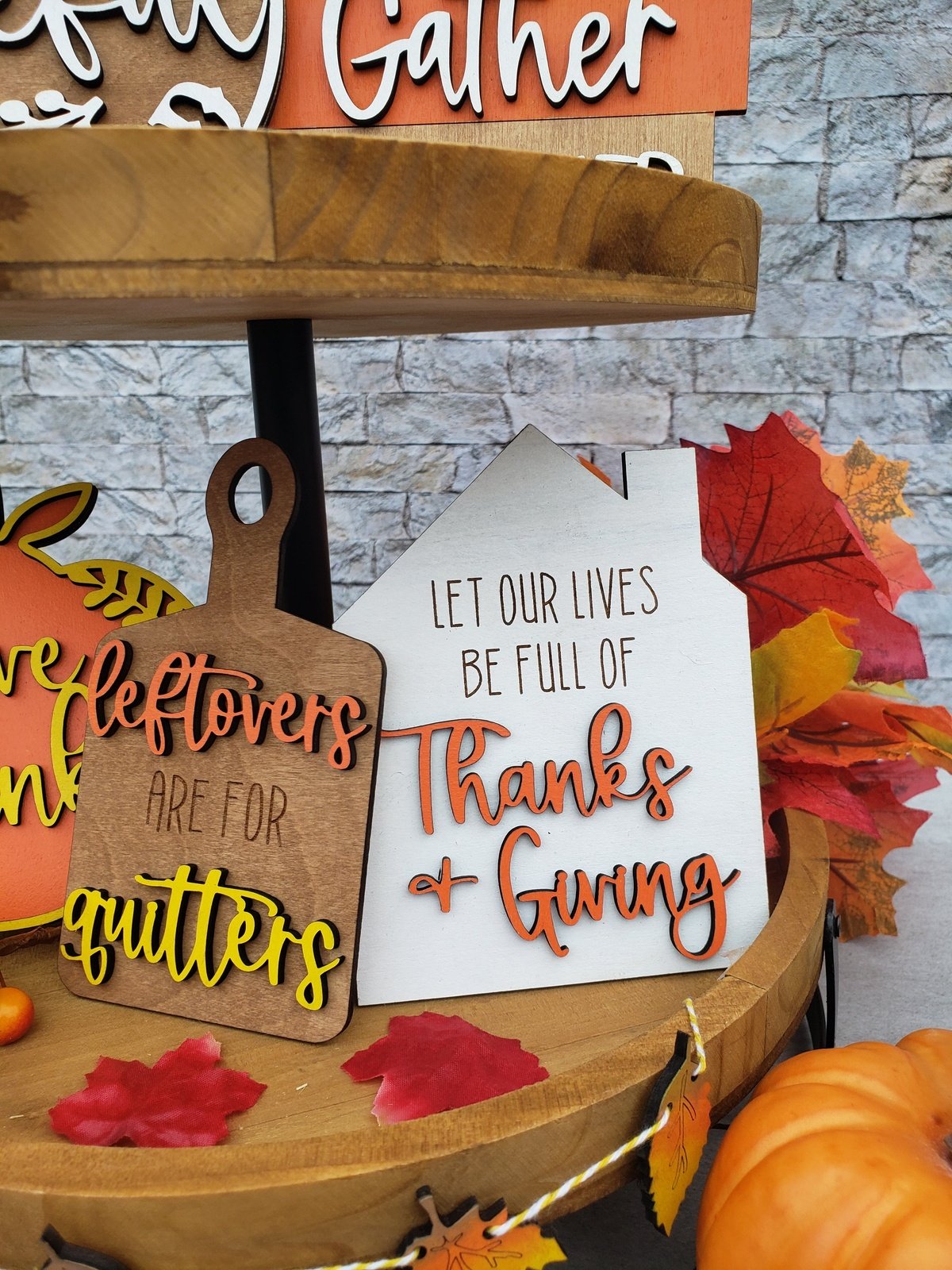 Thanksgiving Tiered Tray Set