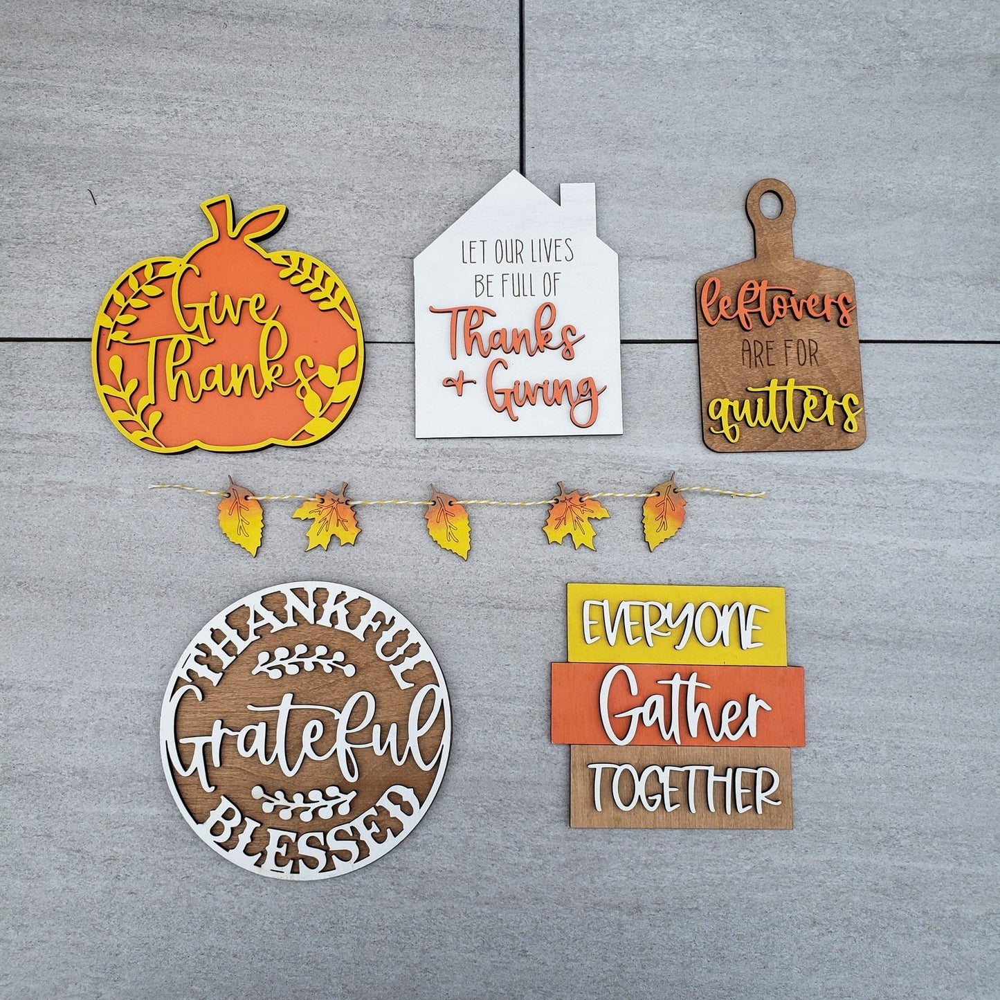 Thanksgiving Tiered Tray Set