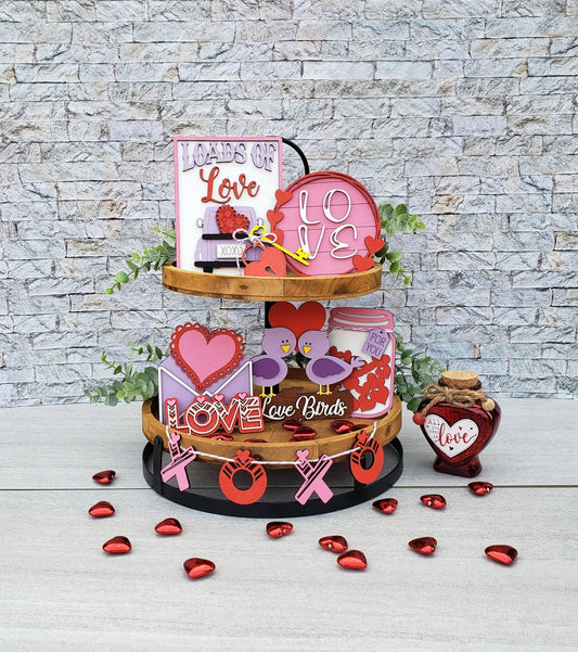 Valentine's Day Tiered Tray Home Decor