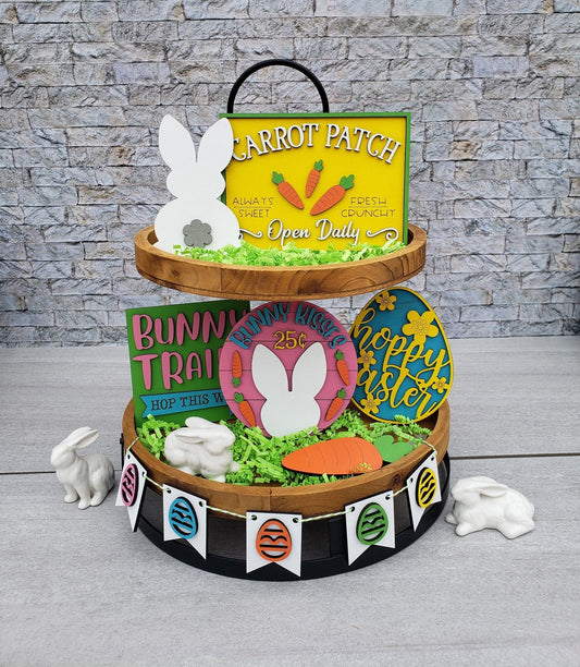 Easter Bunny Tiered Tray Set