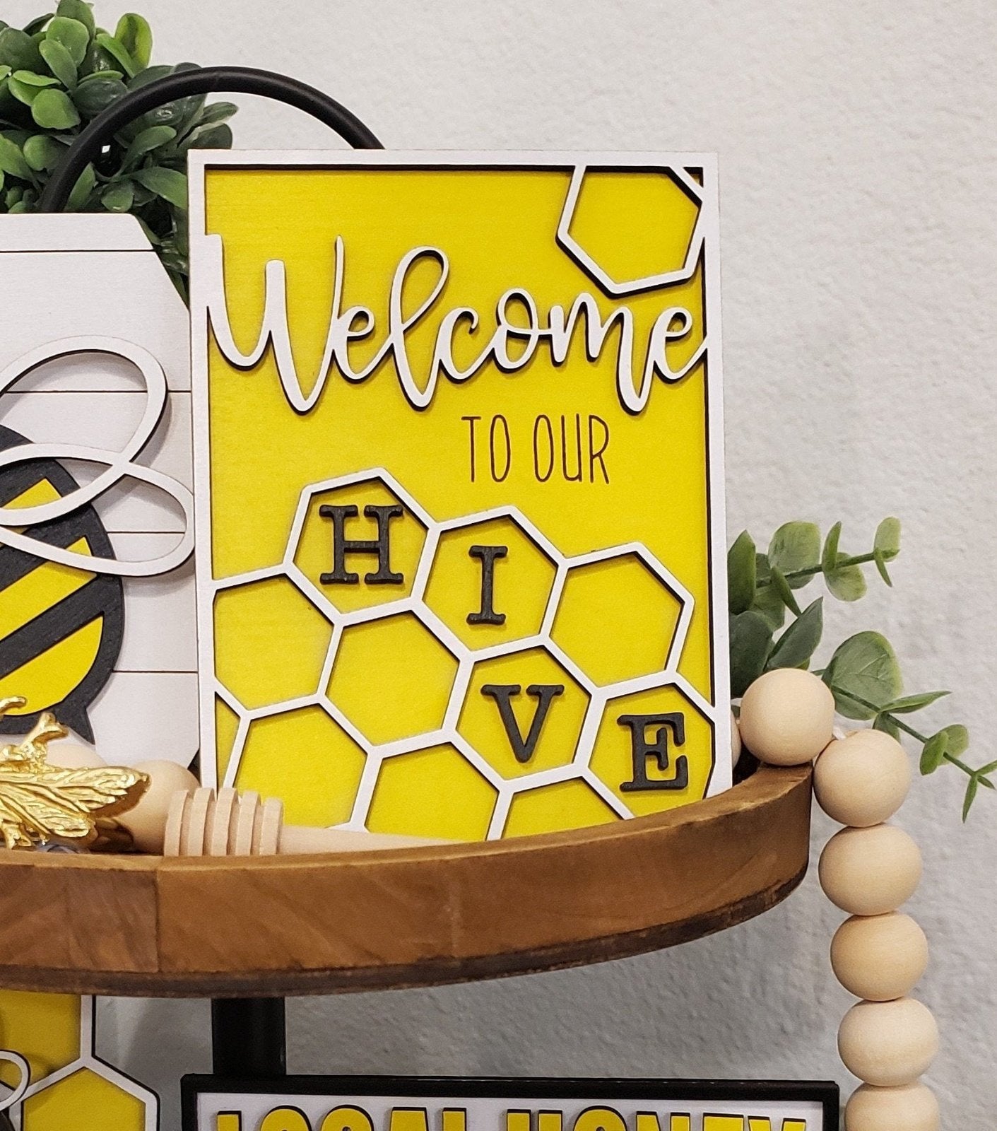 Bee Themed Tiered Tray