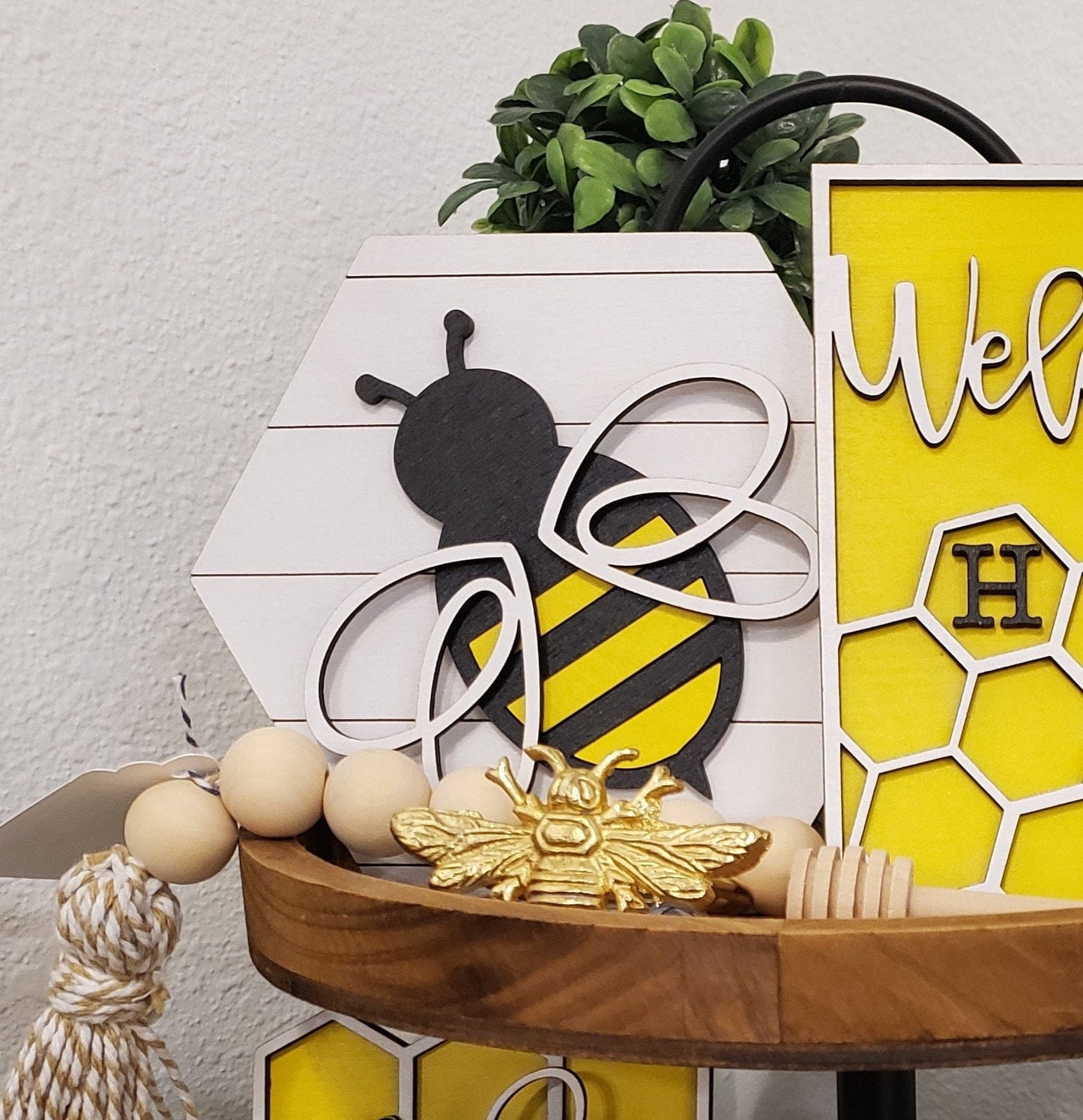 Bee Themed Tiered Tray